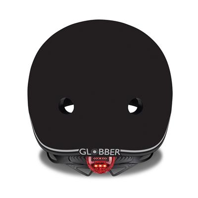 Шолом захисний дитячий GLOBBER GO UP LIGHTS, чорний, з ліхтариком, 45-51см