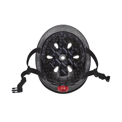 Шолом захисний дитячий GLOBBER GO UP LIGHTS, чорний, з ліхтариком, 45-51см