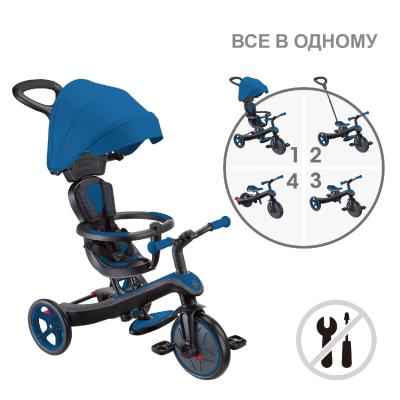 Велосипед дитячий GLOBBER серії EXPLORER TRIKE 4в1, синій, до 20кг, 3 колеса