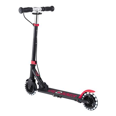 Самокат GLOBBER серії FLOW ELEMENT JUNIOR LIGHTS, чорно-червоний, колеса з підсв. 50кг 3+