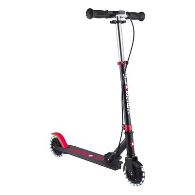Самокат GLOBBER серії FLOW ELEMENT JUNIOR LIGHTS, чорно-червоний, колеса з підсв. 50кг 3+