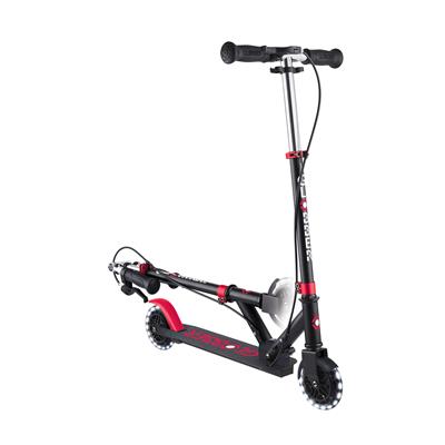 Самокат GLOBBER серії FLOW ELEMENT JUNIOR LIGHTS, чорно-червоний, колеса з підсв. 50кг 3+