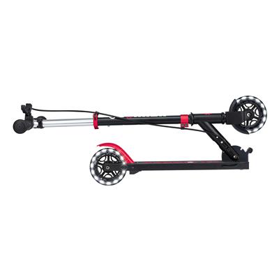 Самокат GLOBBER серії FLOW ELEMENT JUNIOR LIGHTS, чорно-червоний, колеса з підсв. 50кг 3+