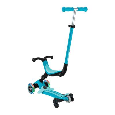 Самокат GLOBBER серії GO UP ACTIVE 360 аква, до 20/50кг, 1+, колеса що світяться