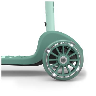 Самокат Scoot and Ride серії Highwaykick-3s з колесами що світяться сіро-зелений, 3+