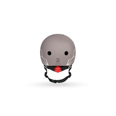 Шолом захисний дитячий Scoot and Ride, коричневий, з ліхтариком, 45-51см