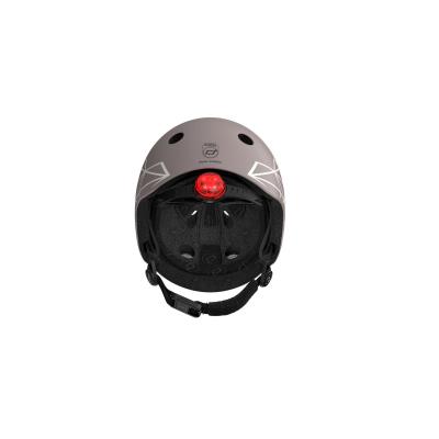 Шолом захисний дитячий Scoot and Ride, коричневий, з ліхтариком, 45-51см