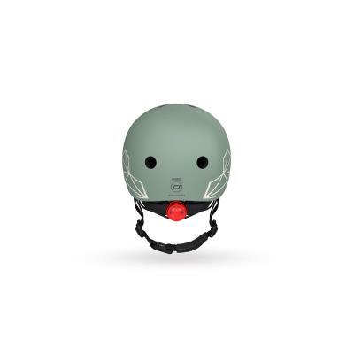 Шолом захисний дитячий Scoot and Ride, зелений, з ліхтариком, 45-51см