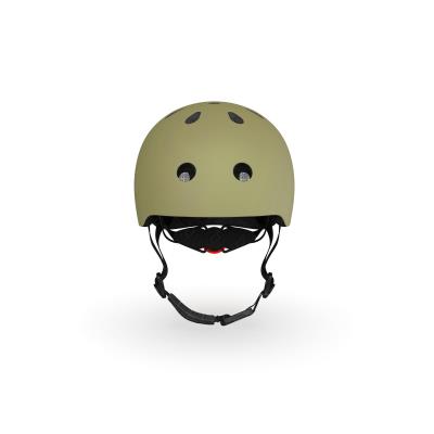 Шолом захисний дитячий Scoot and Ride, оливковий, з ліхтариком, 51-53см