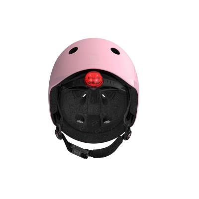 Шолом захисний дитячий Scoot and Ride, пастельно-рожевий, з ліхтариком, 51-53см