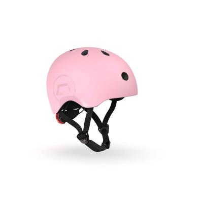 Шолом захисний дитячий Scoot and Ride, пастельно-рожевий, з ліхтариком, 51-53см