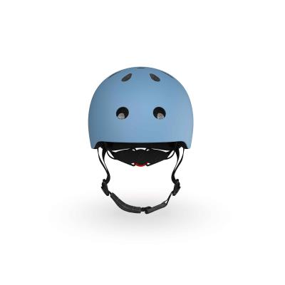 Шолом захисний дитячий Scoot and Ride, сіро-синій, з ліхтариком, 51-53см
