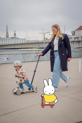 Самокат Scoot and Ride серії Highwaykick-1 Push and Go Miffy світло-сірий, до 5 років
