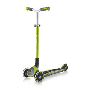 Самокат GLOBBER серії MASTER LIGHTS зелений, колеса з підсвіткою, 50кг, 4+