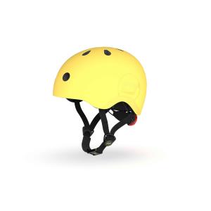 Шолом захисний дитячий Scoot and Ride, лимон, з ліхтариком, 51-53см