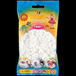 Термомозаїка HAMA Набір білих намістин Midi 5+, 1000шт